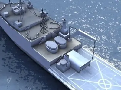 LPD4 Austin Assault Ship Low-poly 3D model