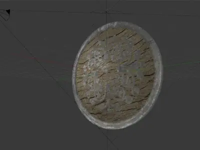 Low poly Shield coin Free low-poly 3D model