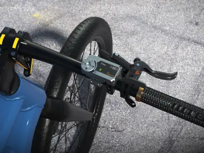 MTB Handlebar with Shift and Info Unit Black-Gray 3D model