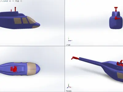 Jet Ranger fuselage for TREX 470 3D print model