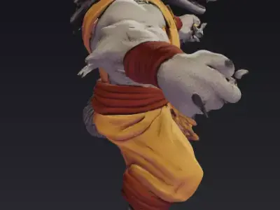 Hyena Humanoid Low-poly 3D model