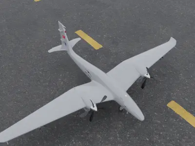 Bayraktar Akinci B High detailed Low-poly 3D model