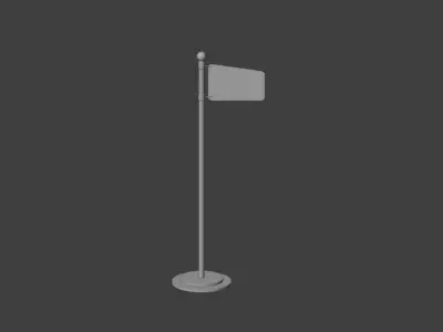 Flag Pole - Low Poly Game Ready Prop Low-poly 3D model