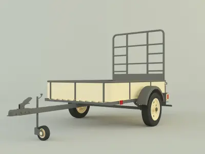 car trailer model 72 3D model
