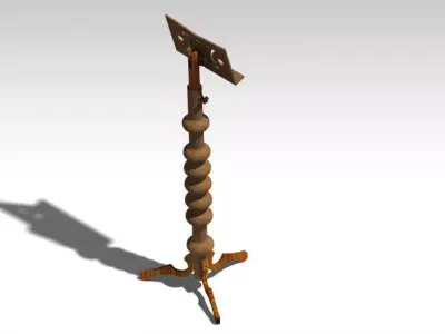 Wooden music stands Free 3D model
