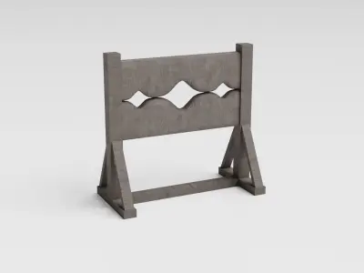 Medieval Stockade Low-poly 3D model