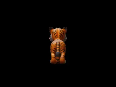 Beautiful Bengal Tiger Portrait High Render 3D model