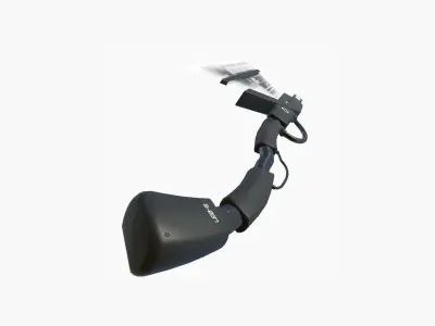 SciFi War Axe A07 Black White - Sci Fi Weapon Design Low-poly 3D model