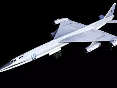 Myasishchev M-50 Bounder Low-poly 3D model