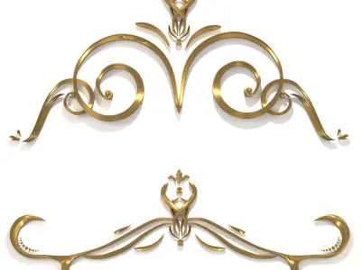 Floral Ornament Frames Free 3D model
