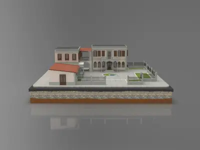 Old Istanbul City Building 006 3D model