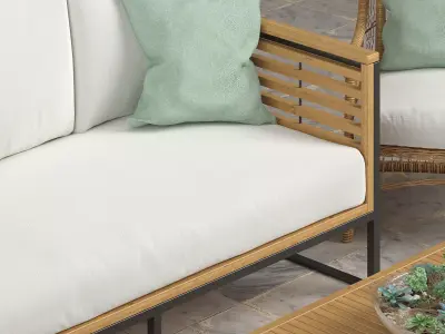Outdoor Furnitures Set 3D model