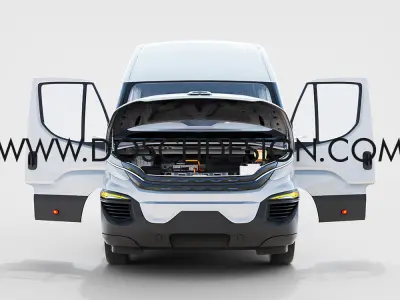 DOSCH 3D - Car Details - Electric Delivery Van 3D model