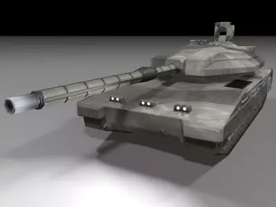 Merkado Tank Low-poly 3D model