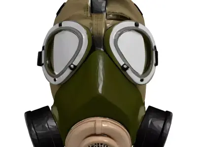 Dented Vintage Gas Mask 3D model
