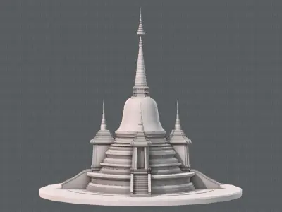 Pagoda V02 Low-poly 3D model