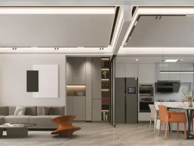 villa Modern Restaurant Home decoration 3D model