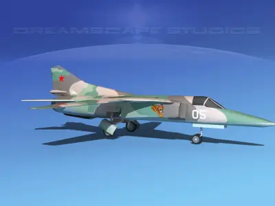 Mig-27 Flogger LP USSR 2 Low-poly 3D model
