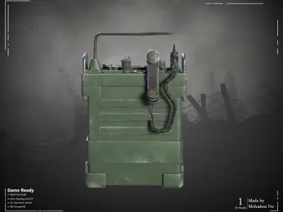 Military Radio - VOL 02 - Game Ready 3D model