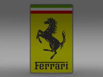 Ferrari front logo 3D model