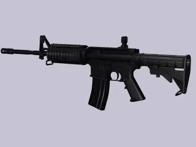 M4 Rifle Modular Constructor Low-Poly 3D Model Low-poly 3D model