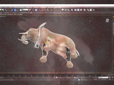 Elephant middle-poly 3D model
