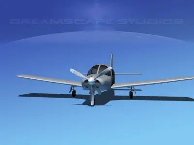 Piper Cherokee Arrow Bare Metal 3D model