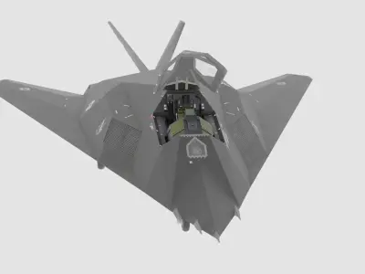 Rigged MA F-117 Aircraft 3D model