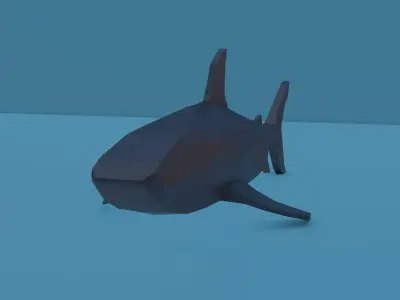 Bull shark Free low-poly 3D model