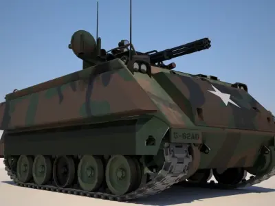 M-163 VADS Low-poly 3D model