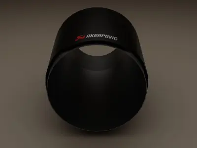 Akrapovic solo exhaust tip For Eevee and Cycles Low-poly 3D model