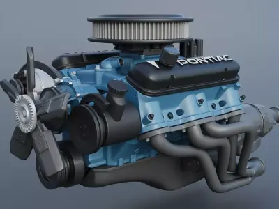 Pontiac 455 V8 Engine 3D print model