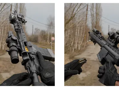 TTI V7 HARBINGER 308 RIFLE Low-poly 3D model