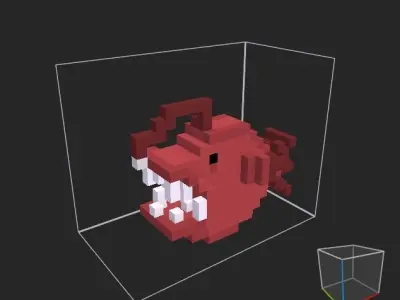Free Deep Fish Free low-poly 3D model