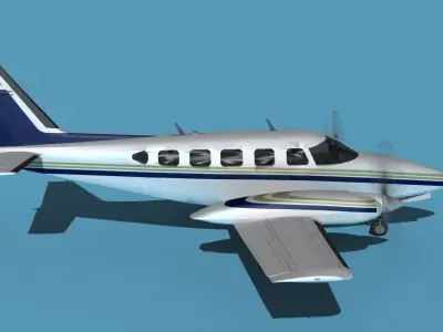 Piper PA-31-350 Navajo Chieftain V11 3D model