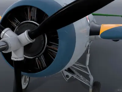 F4F-3 WILDCAT VF41 - 41F7 Low-poly 3D model