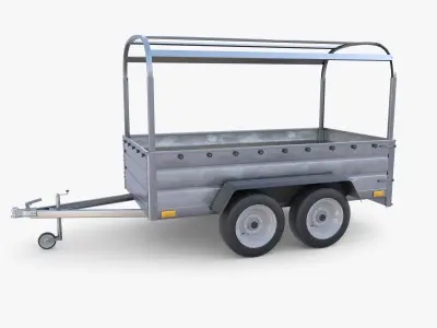 Cargo Trailer v6 Low-poly 3D model