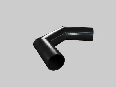 Segment plastic pipe 3D model