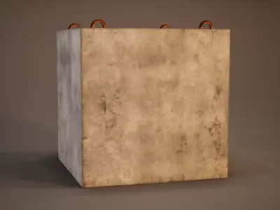Concrete Block Free low-poly 3D model