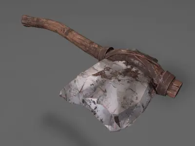 stone axe Free low-poly 3D model