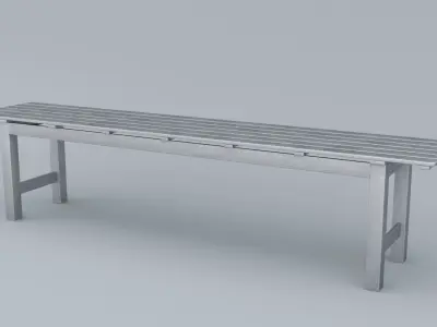 Stell Bench AngsoLow Poly  Low-poly 3D model