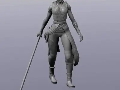 STATUE REY 3D print model