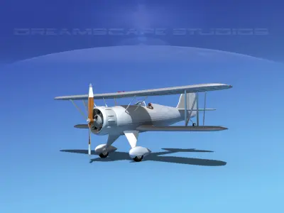 Waco YMF-5 Bare Metal 3D model