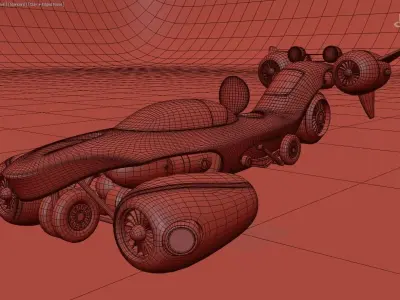 Hover speed car 3D model