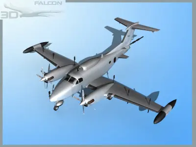 RC-12P Guardrail US Army 3D model