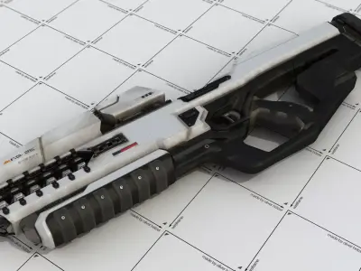 Rail-Gun Rifle 3D model