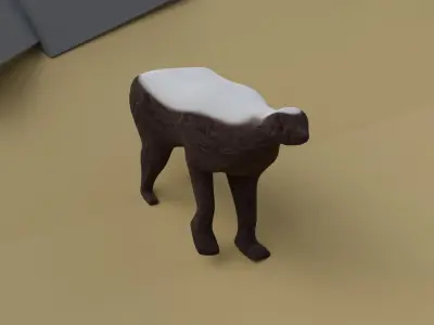 HoneyBadger 02 Low-poly 3D model