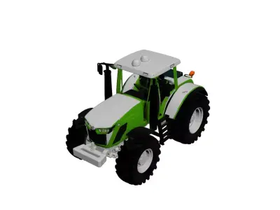 Generic Modern Farm Tractor Big Wheel Agricultural Vehicle 3D model