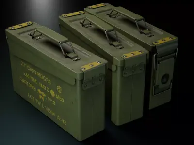 ammo can box Low-poly 3D model