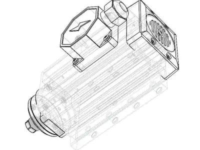 CNC Spindle 1500W Air Cooling 3D model